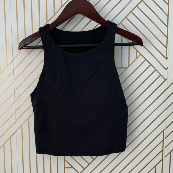 Lululemon Align High Neck Tank built in bra padded padding Black athlesuire 6 - Picture 4 of 8